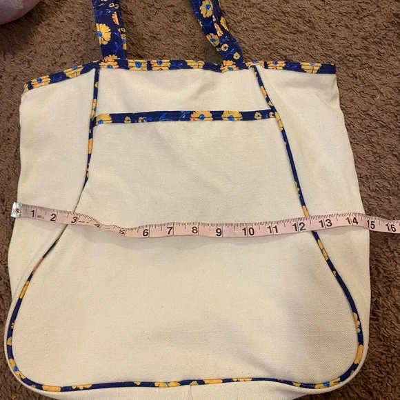 2 FOR $20 Shoshanna Bags Daisy Daydream Canvas Tote Bag Beach Floral NEW - Picture 8 of 9